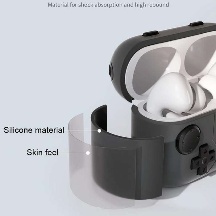 For Airpods Pro 2 Soft Shell Drop-proof Silicone Headphone Cover With Hook(White)