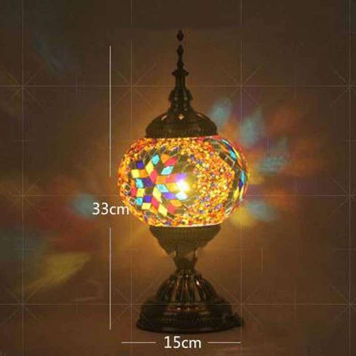 Bedroom Study Romantic Style Mosaic Decorative Table Lamp, Plug Type:AU Plug(FX-1502)