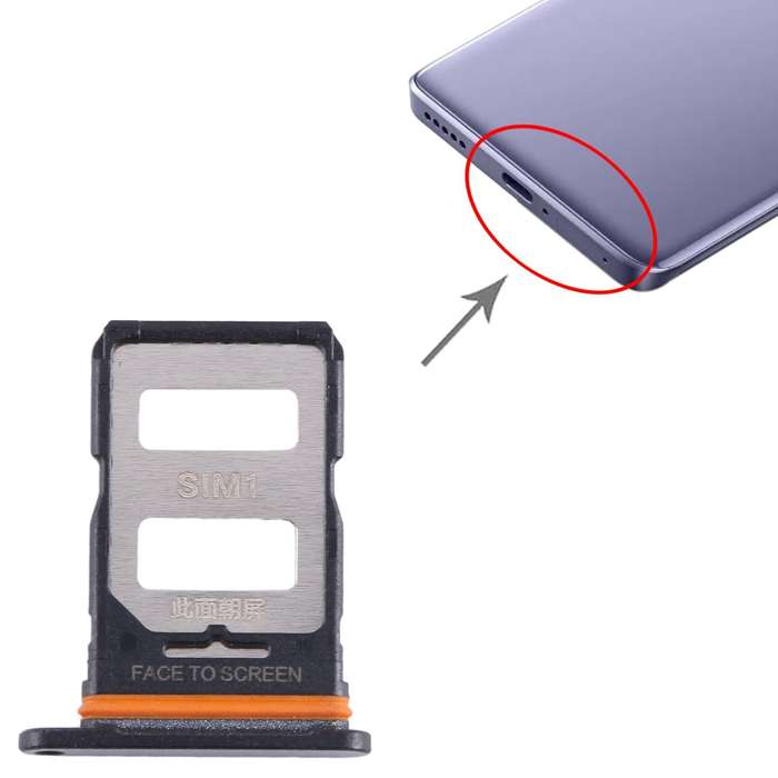 For Xiaomi Civi 3 SIM Card Tray + SIM Card Tray (Black)