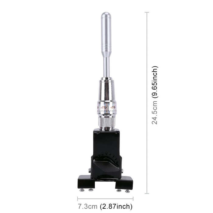 PS-401 Modified Car Antenna Aerial, Size: 24.5cm x 7.3cm (Silver)