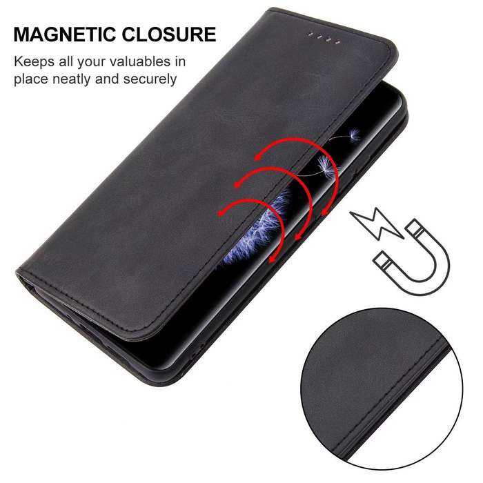 For Samsung Galaxy S9 Plus Magnetic Closure Leather Phone Case(Black)