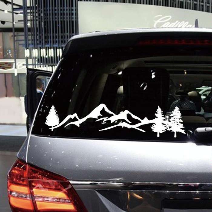 2 PCS D-791 Mountain Forest Car Sticker SUV Off-Road Vehicle Body Sticker Rear Windshield Car Sti...