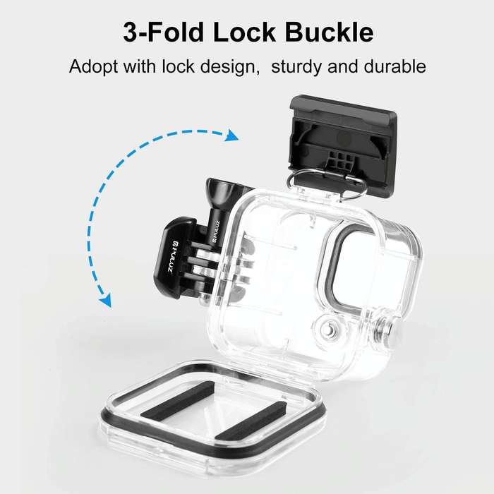 For GoPro Hero11 Black Mini PULUZ 40m Waterproof Housing Protective Case with Buckle Basic Mount ...