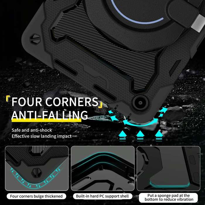 For Huawei MatePad SE 10.4 2023 Armor Contrast Color Silicone + PC Tablet Case(Black)