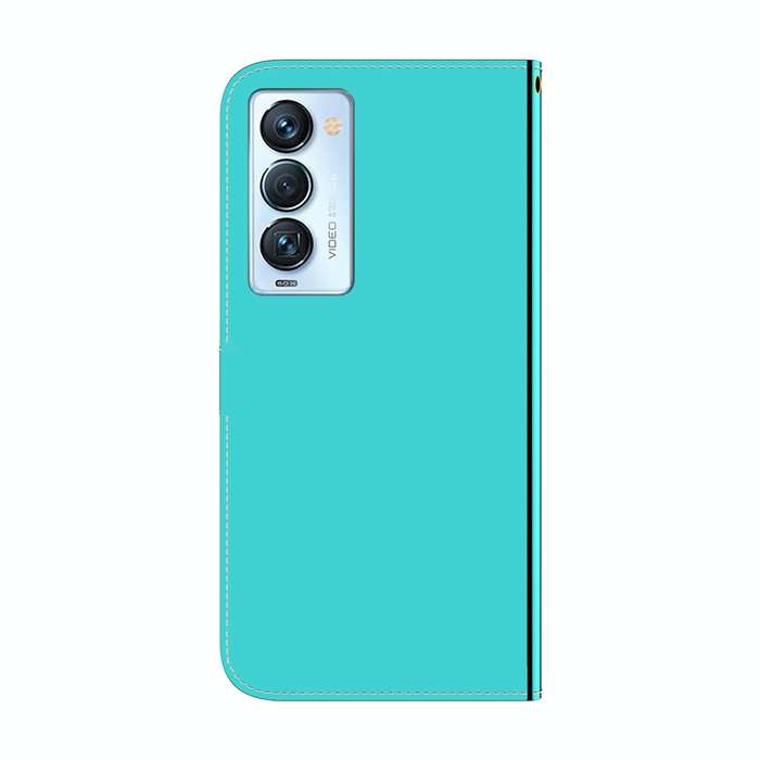 For Tecno Camon 18 Premier Imitated Mirror Surface Horizontal Flip Leather Phone Case(Mint Green)