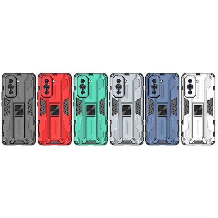 For Huawei Nova 10 Pro 4G Supersonic PC + TPU Shock-proof Protective Phone Case with Holder(Black)