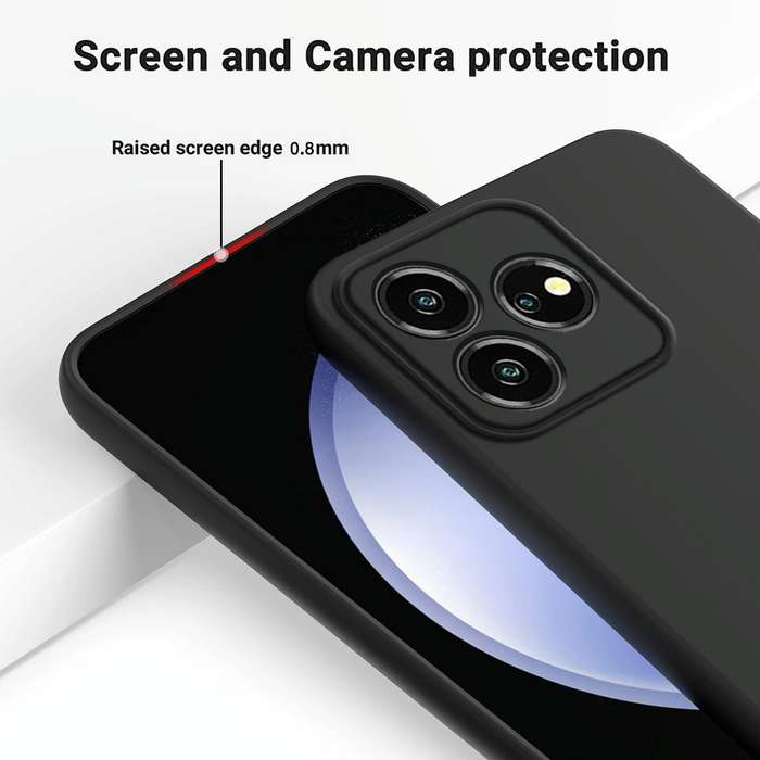 For ZTE Blade V50 Design 4G Pure Color Liquid Silicone Shockproof Phone Case(Black)