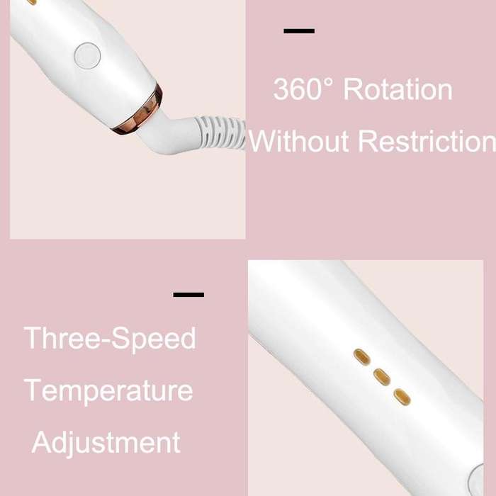 Automatic Curling Iron With Bi-Directional Rotating Ceramic Glaze Coating Hair Care, Plug: EU Plu...