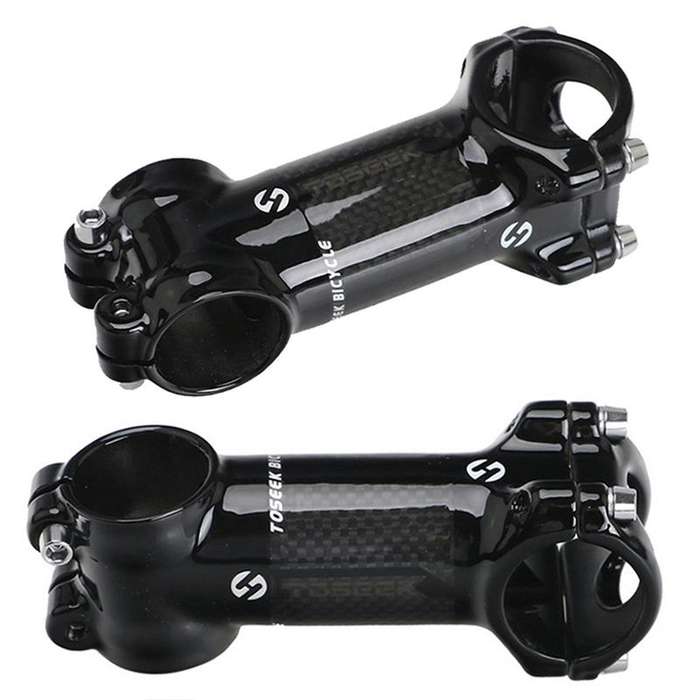 TOSEEK Road Mountain Bike Ultra-light Handlebar Stem Riser Faucet, Size: 6 Degree, 60mm (Gloss)