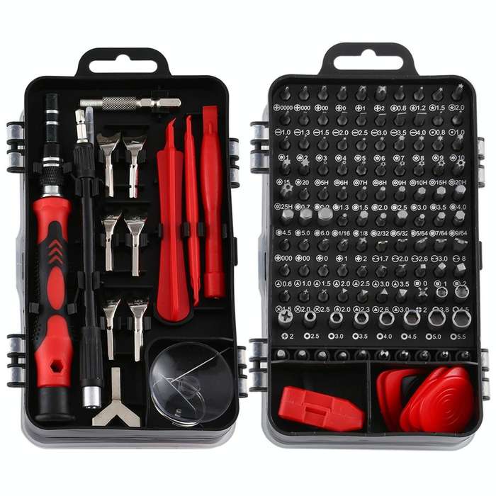 135 in 1 DIY Mobile Phone Disassembly Tool Clock Repair Multi-function Tool Screwdriver Set(Black...
