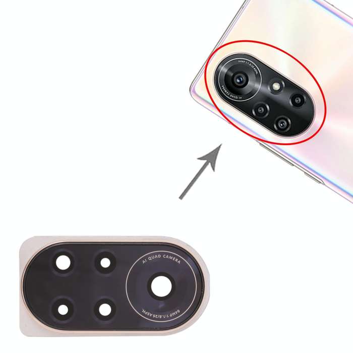 For Huawei Nova 8 Pro 5G  10pcs Camera Lens Cover (Gold)