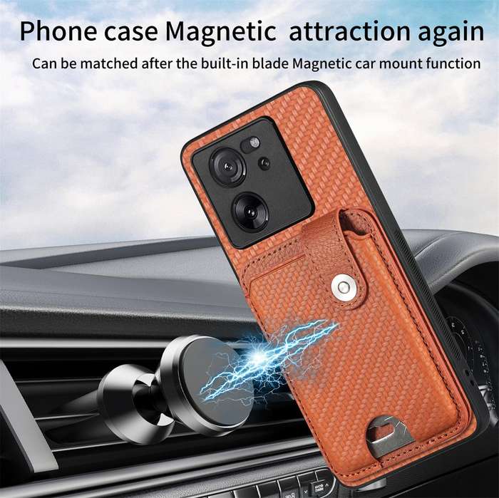 For Xiaomi 13T / 13T Pro Card Wallet Kickstand Back Phone Case with Tool Knife(Blue)