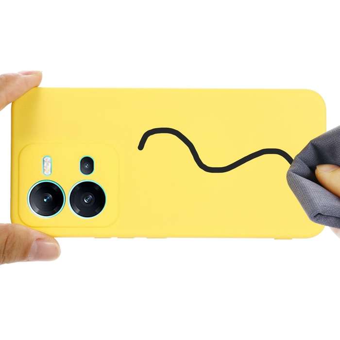 For vivo V25 5G / V25E 5G / X80 Lite Pure Color Liquid Silicone Shockproof Full Coverage Phone Ca...