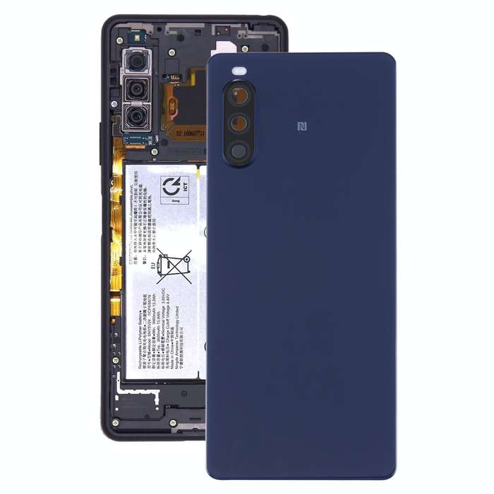 Original Battery Back Cover with Fingerprint for Sony Xperia 10 II(Blue)