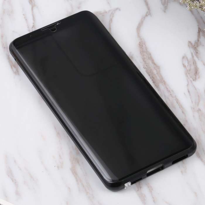 For Samsung Galaxy S21 Ultra 5G Anti-peeping Magnetic Double-sided Tempered Glass Phone Case(Black)