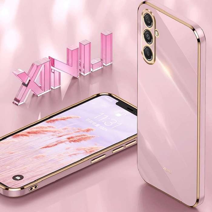 For Samsung Galaxy S23 FE 5G XINLI Straight Edge 6D Electroplate TPU Phone Case(Hawthorn Red)