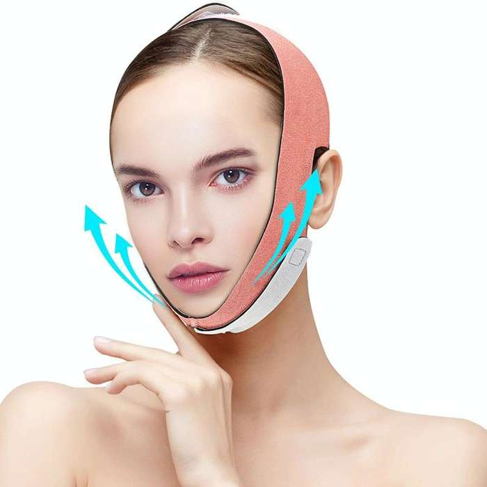 V Face Correction Firming Lift Face-lifting Belt, Specification: Colorful Box(Negative Ion 2nd Ge...