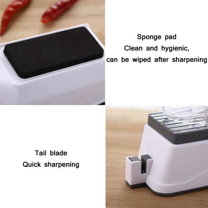 JJ-1 Kitchen Electric Double Sided Knife Sharpener, Specification: CN Plug
