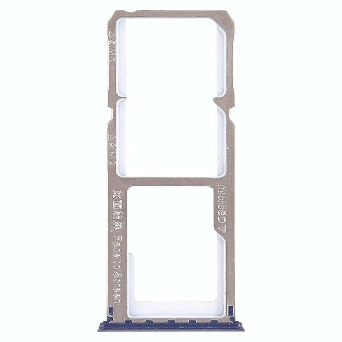 For OPPO A1 2 x SIM Card Tray + Micro SD Card Tray (Blue)
