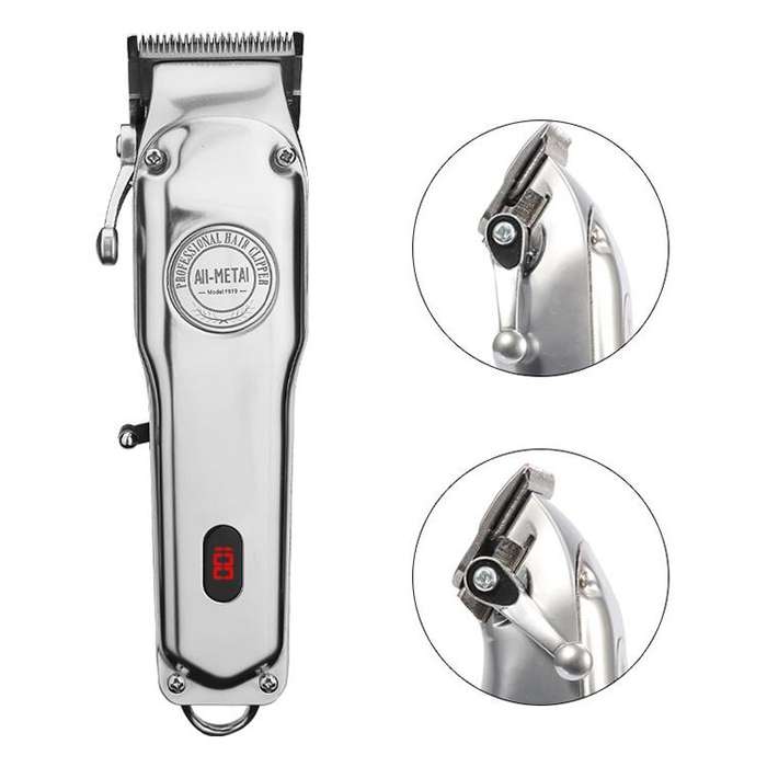 Retro Oil Head Electric Pusher Strong Power Electric Fader LCD Digital Display Rechargeable Hair ...