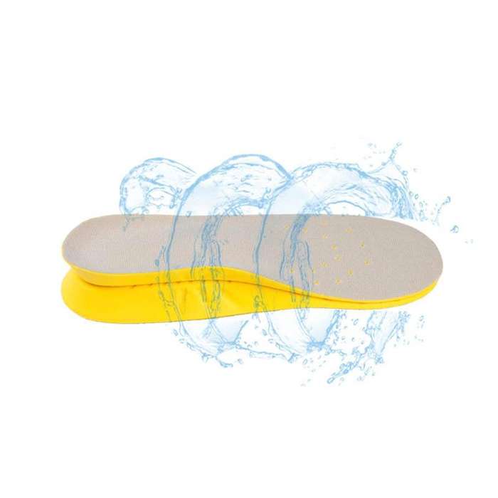 Shock Absorption Thickening Slow Rebound Soft and Comfortable Wicking Insole, Size:L(Yellow Botto...