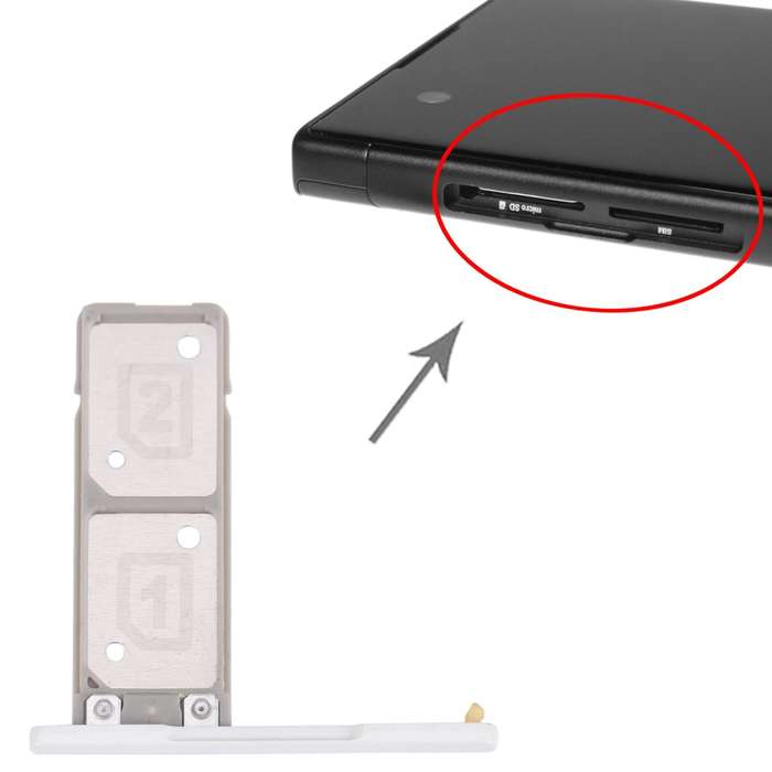 SIM Card Tray + SIM Card Tray for Sony Xperia XA1 Ultra / Xperia XA1 (White)
