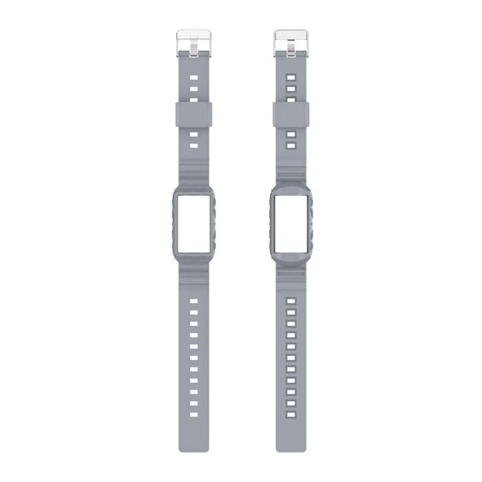 For Fitbit Charge 4 Silicone One Body Armor Watch Band(Gray)