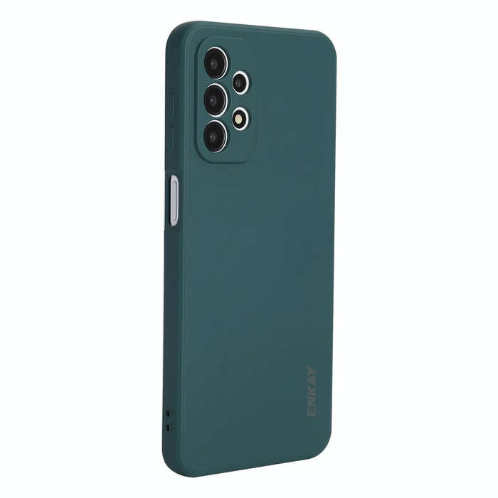 For Samsung Galaxy A23 ENKAY Liquid Silicone Soft Shockproof Phone Case(Dark Green)