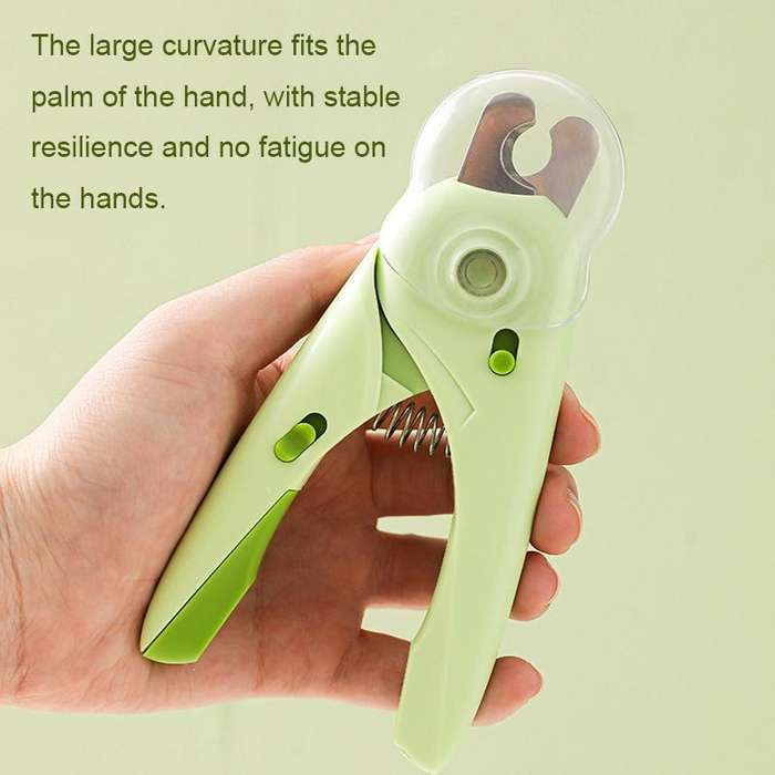 LED Pet Nail Clippers Dog and Cat Nail Clippers with Nail Polisher(White)