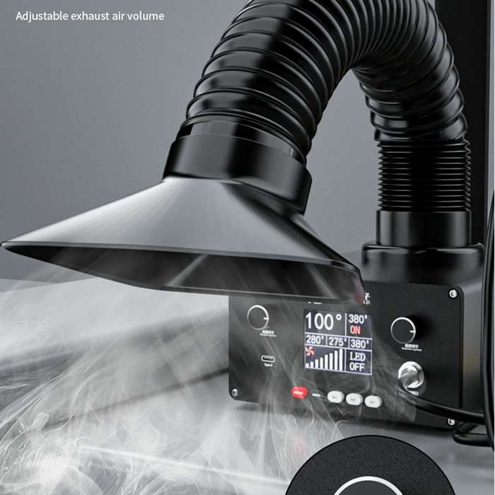 TBK D-201 2 in 1 Intelligent Constant Temperature Soldering Iron With Solder Smoking Absorber Too...