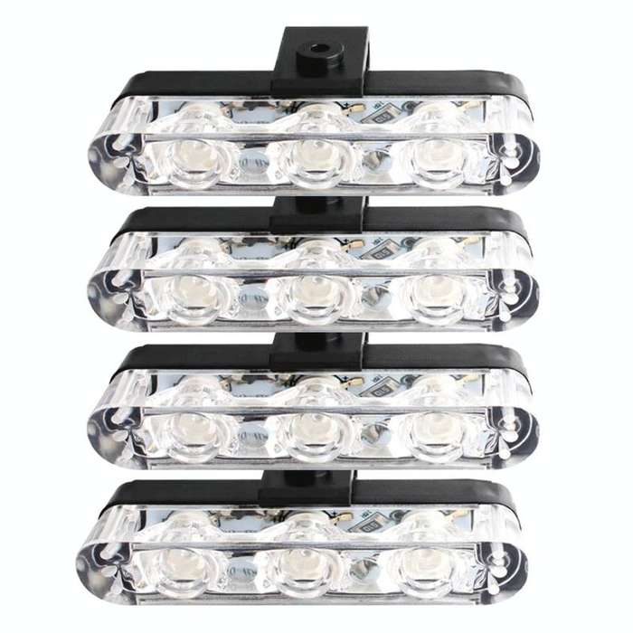 4 in 1 Car 12LEDs Grille Flash Lights Warning Lights with Wireless Remote Control, Color:Red