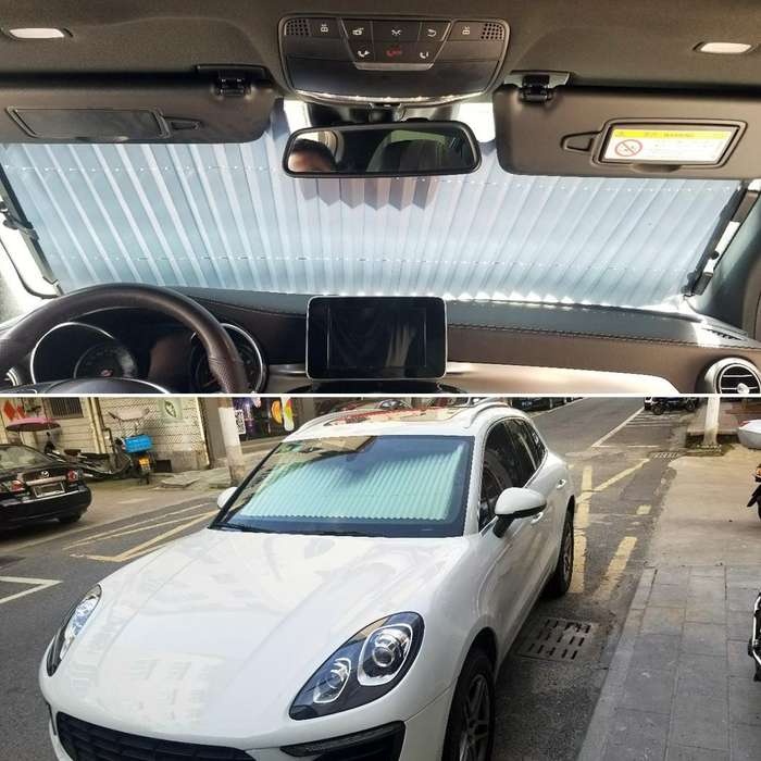 Car Press Retractable Windshield Sun Shade Block Sunshade Cover for Solar UV Protect, Size: 46cm