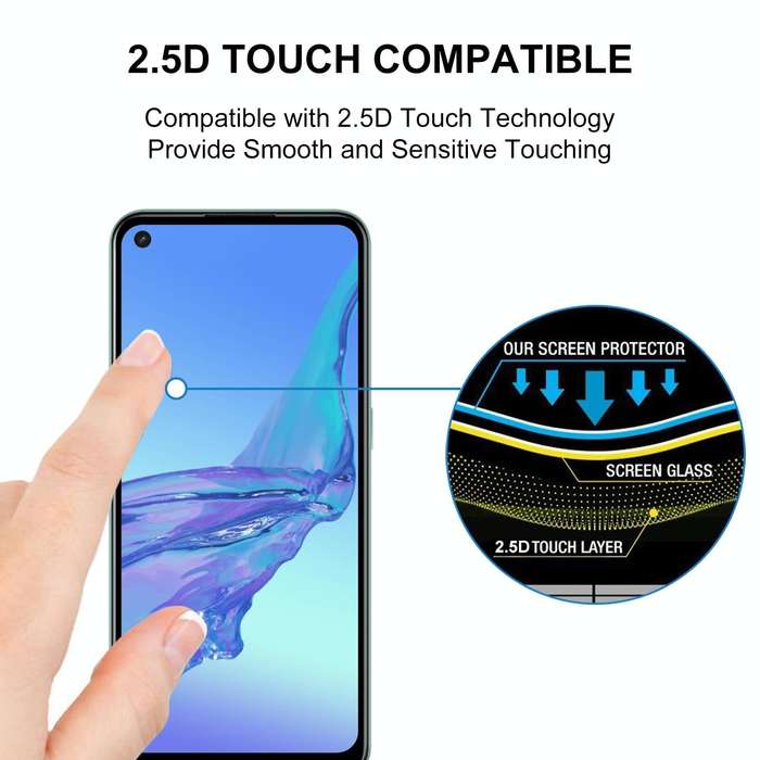 For OPPO A33 (2020) 25 PCS Full Glue Full Screen Tempered Glass Film