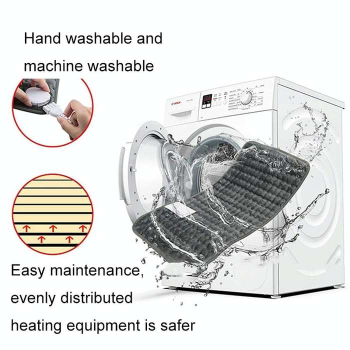 Home Physiotherapy Heating Pad Electric Heating Blanket, Size: 40x30cm, Plug Tpye:EU Plug(Silver ...