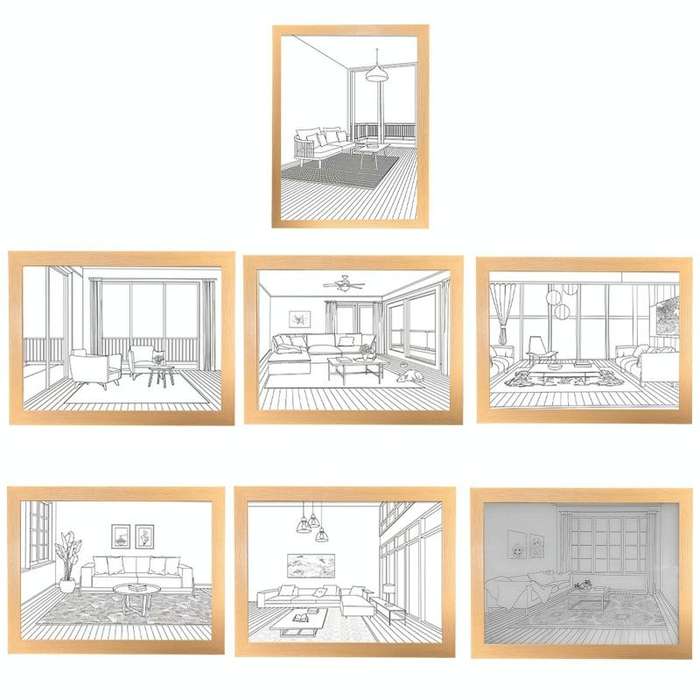 Three-Color Lighting Bedroom Bedside LED Luminous Decorative Painting, Size: Small(Window)