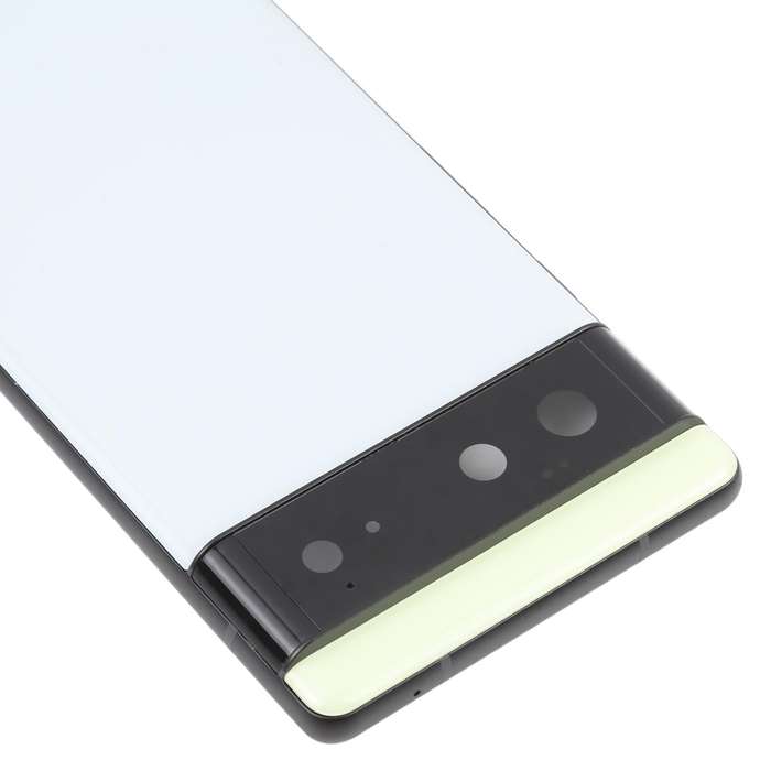 For Google Pixel 6 Battery Back Cover with Middle Frame(White)