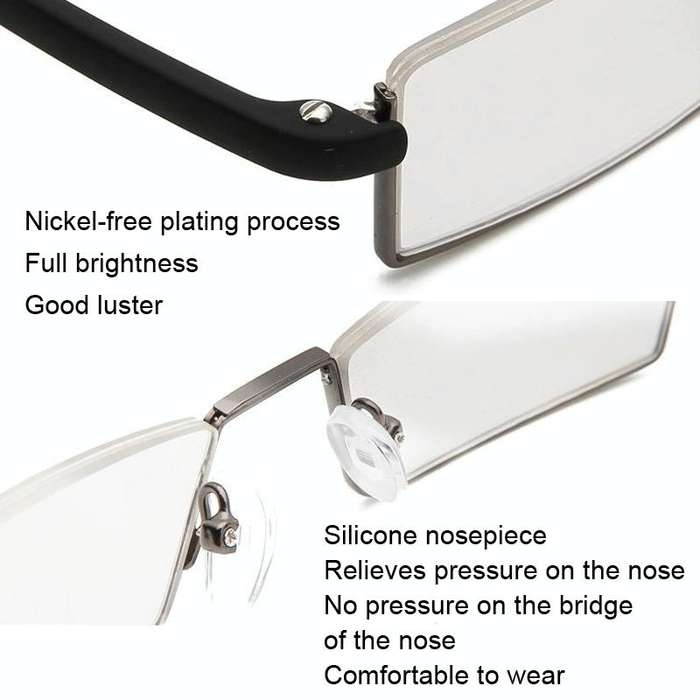 TR90 Seniors Clear Glasses With Portable Case Lightweight Presbyopic Glasses, Degree: +4.00(Red)