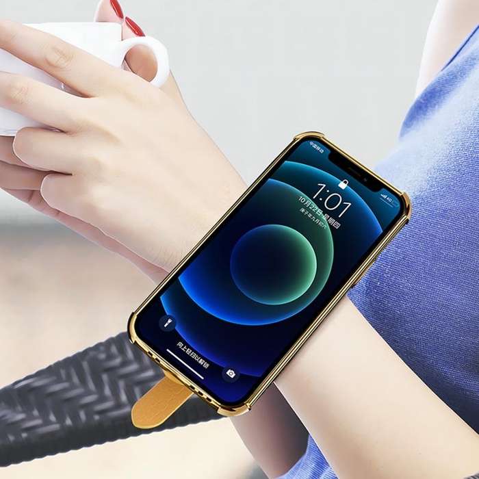 For Samsung Galaxy A12 Electroplated TPU Crocodile Pattern Leather Case with Wrist Strap(Black)