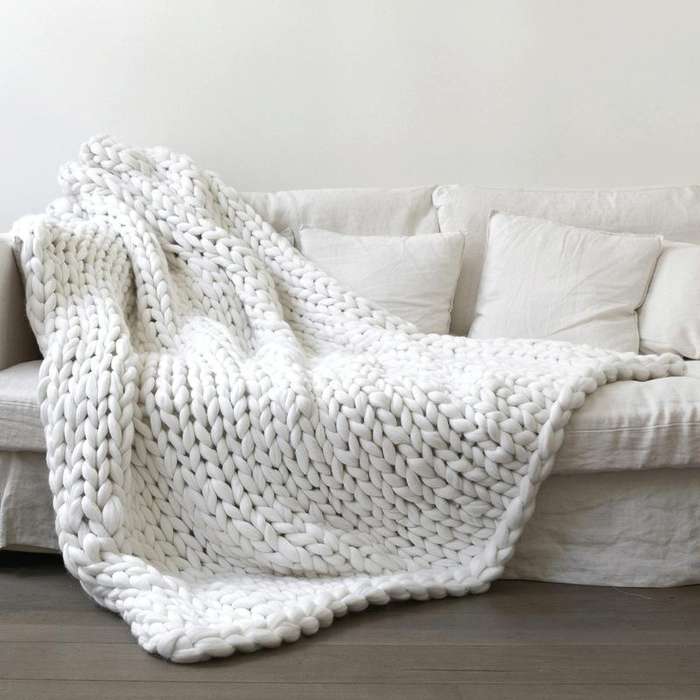 Fashion Handmade Polyester Blanket, Size:60X60cm(Yellow)