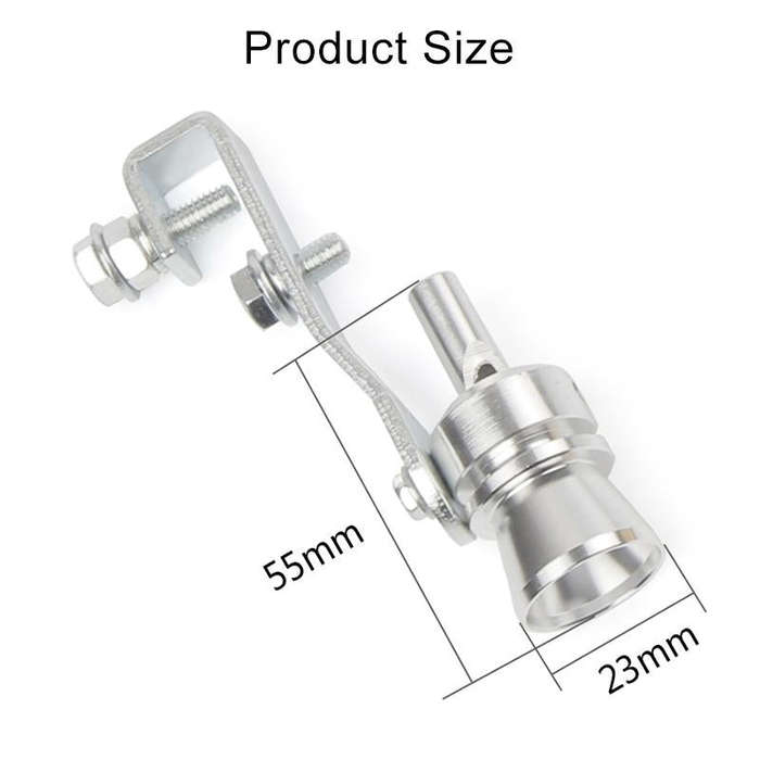 Universal Aluminum Turbo Sound Exhaust Muffler Pipe Whistle Car / Motorcycle Simulator Whistler, ...