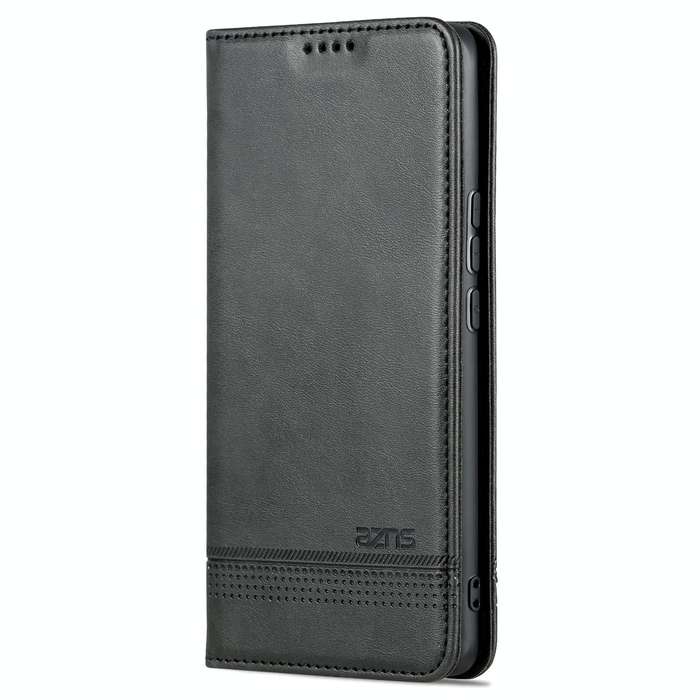 For Huawei nova 10 Pro AZNS Magnetic Calf Texture Flip Leather Phone Case(Black)