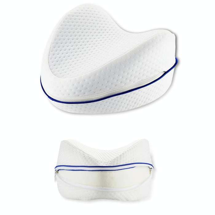 Body Memory Cotton Leg Pillow Sleeping Orthopedic Sciatica Back Hip Joint for Pain Relief(White I...