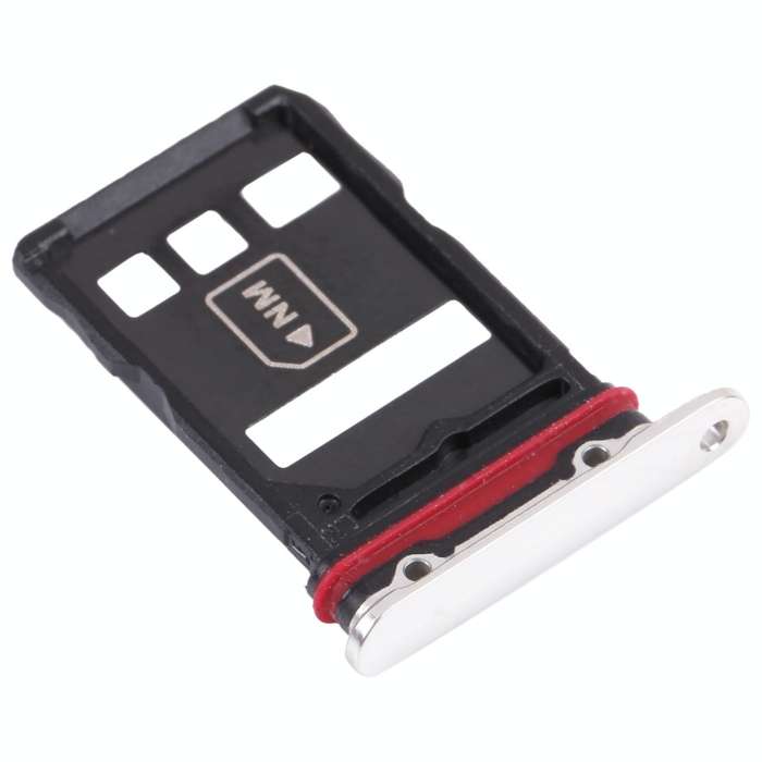 SIM Card Tray + NM Card Tray for Huawei Mate 40 Pro+ (Silver)