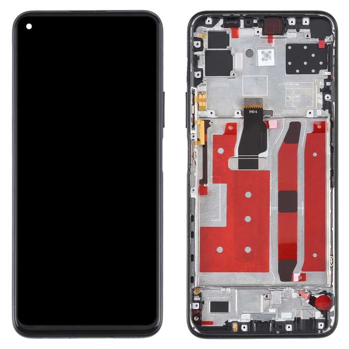 Original LCD Screen For Huawei Nova 7 SE / Honor 30S Digitizer Full Assembly with Frame(Black)