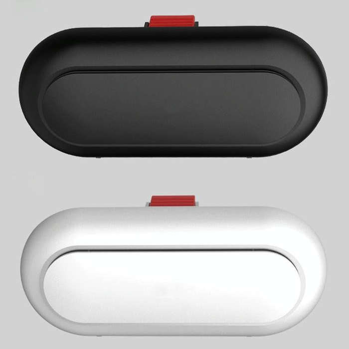Car Glasses Case Multi-Function Automobile Inner Visor Storage Card(Black)