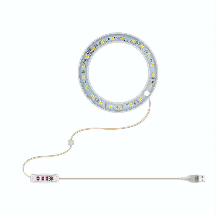 LED Plant Growth Lamp Full Spectroscopy Intelligent Timing Indoor Fill Light Ring Plant Lamp, Pow...