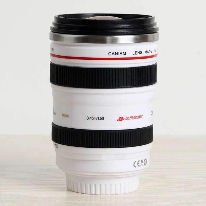 400ML Camera Lens Cup Mug Caniam EF 24-105mm F4 Filter Cup for Coffee Milk Water as Gift
