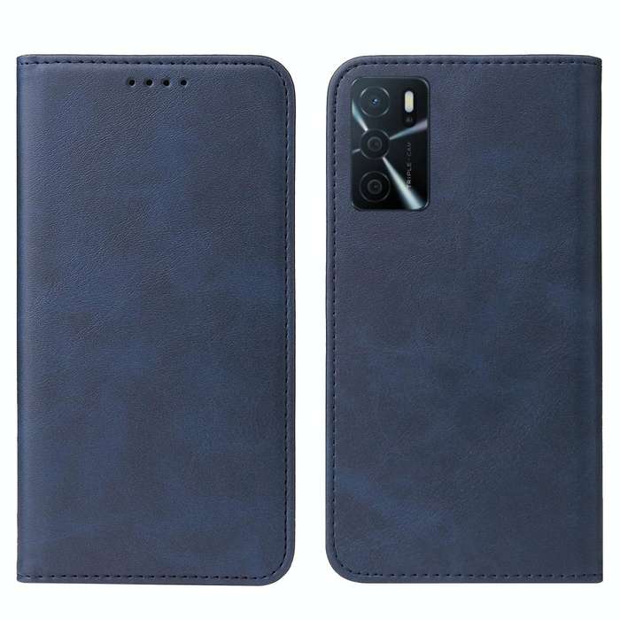 For OPPO A54s Magnetic Closure Leather Phone Case(Blue)