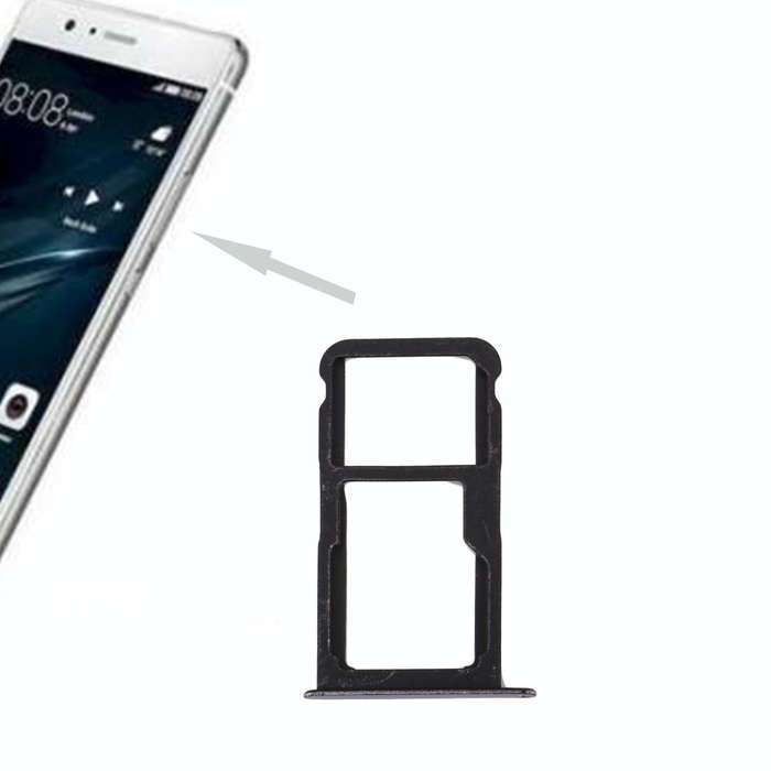 For Huawei P10 Lite SIM Card Tray & SIM / Micro SD Card Tray(Black)