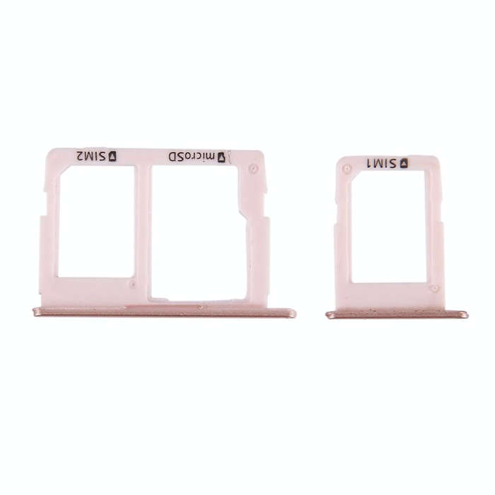 For Galaxy J5 Prime / G570 & J7 Prime / G610 SIM Card Tray + Micro SD & SIM Card Tray (Rose Gold)